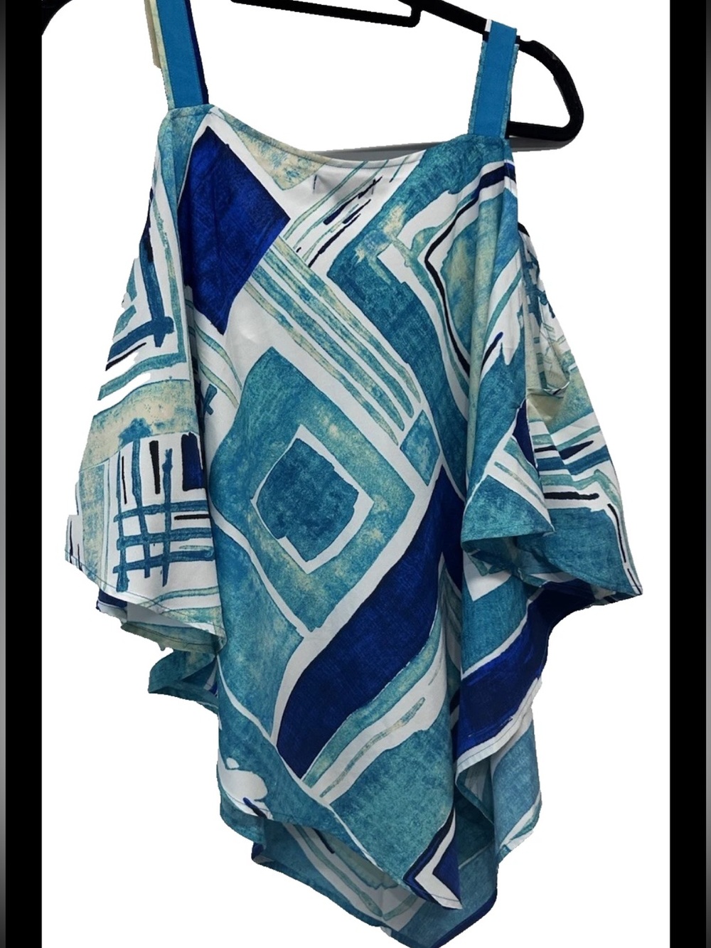 Lane Bryant Colorful Handkerchief Top Blouse Beach Vacation Size 14/16